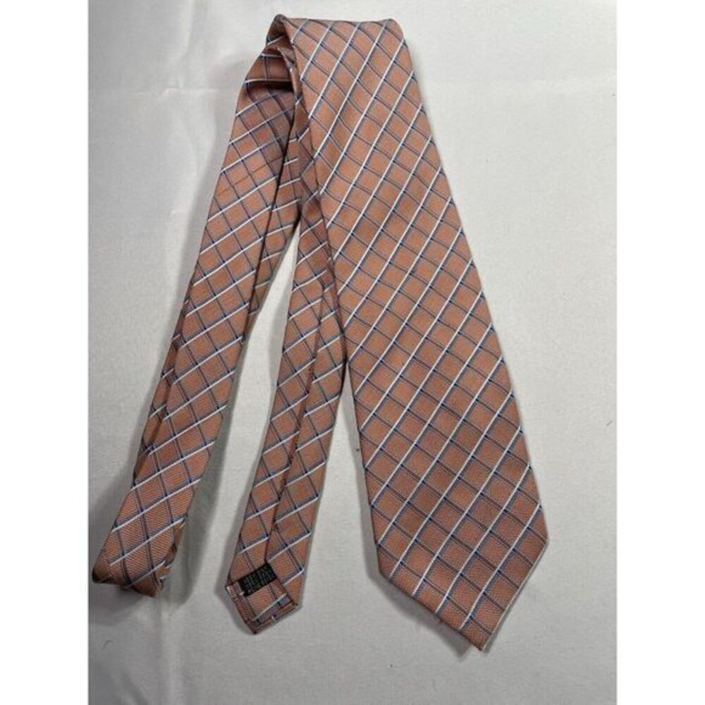 SISTINA Tie Shop Men's‎ 100% Silk Tie Pink Geometric Italy